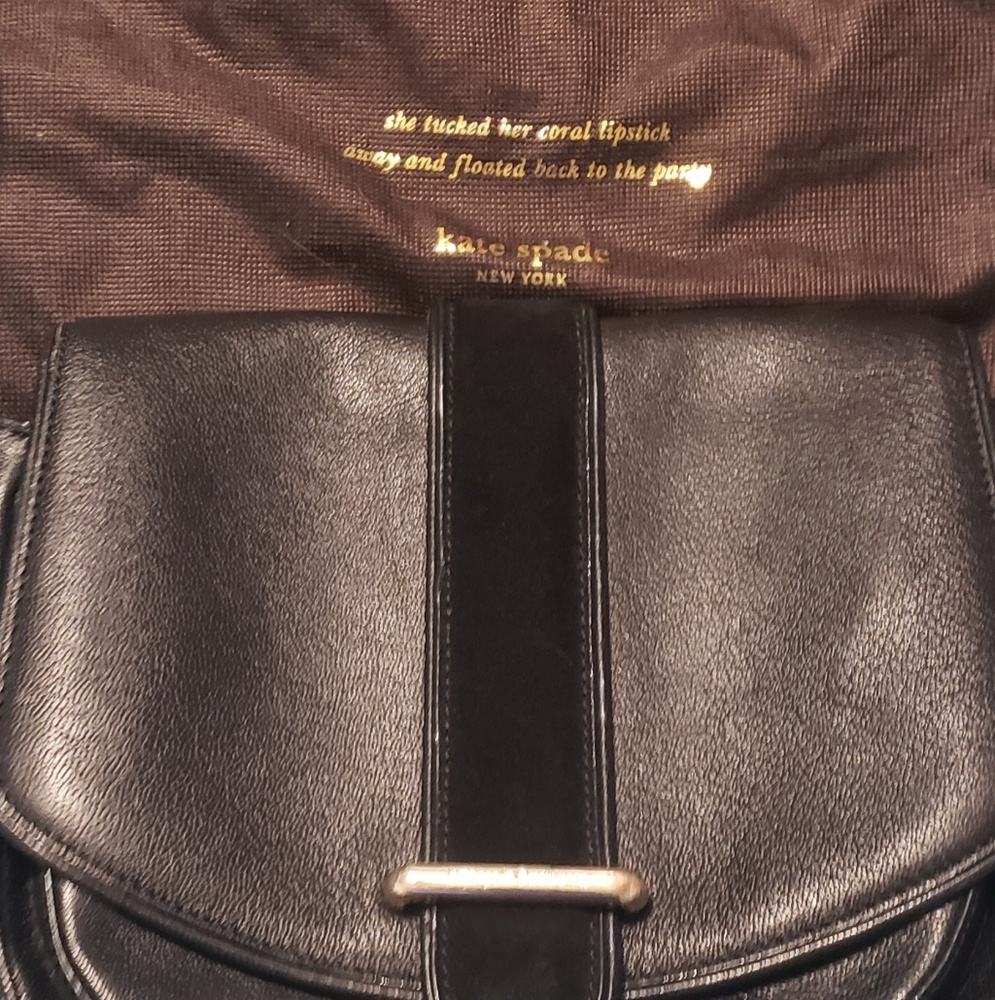 Kate spade leather black cross body bag